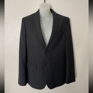 Lauren Ralph Lauren Black Micro Check Blazer Small 4 Career black